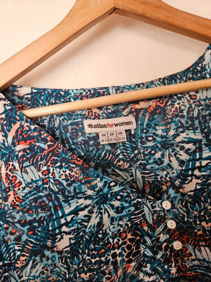 Blouse en Crêpe Atlas For Women Taille 50/52 🌿 - photo numéro 2