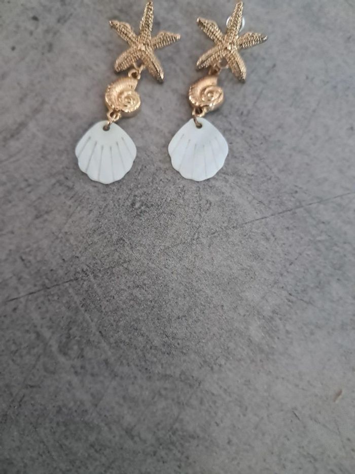 Boucles d'oreilles coquillage - photo numéro 3