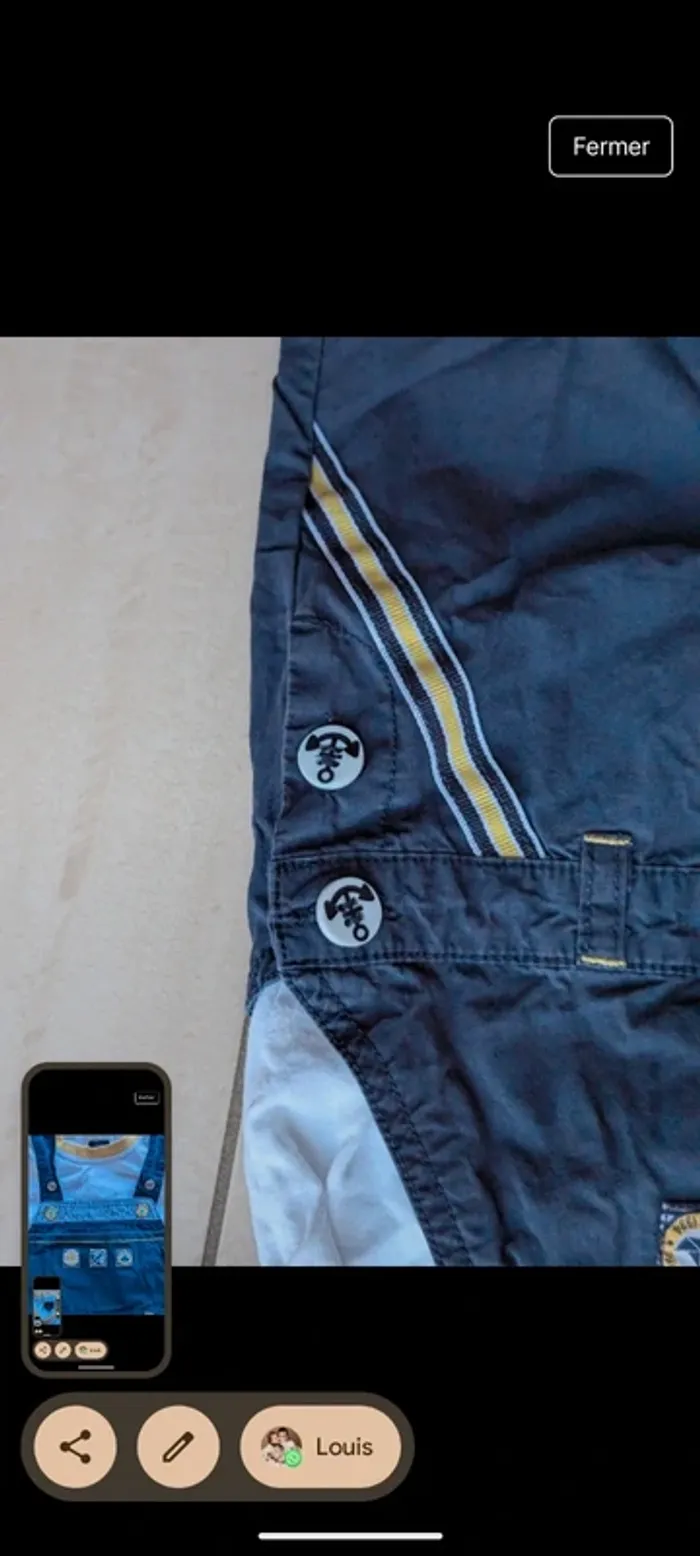 Ensemble combishort+tee-shirt 18 mois Terre de Marin - photo numéro 4