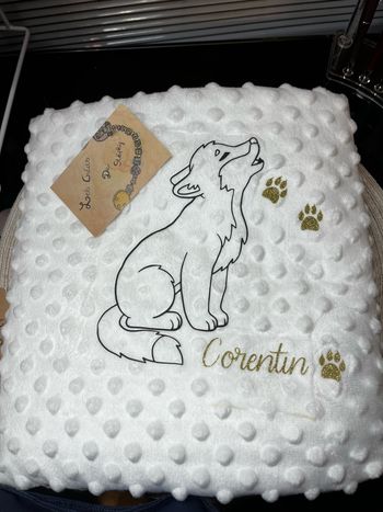 Couverture personnalisée loup
