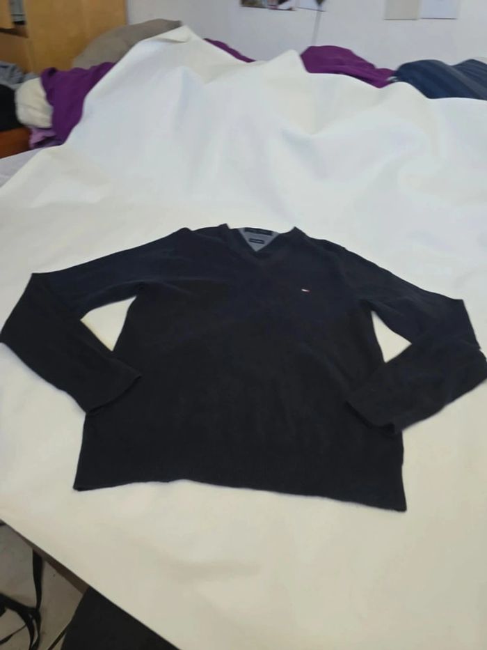 Pull Col v Cotton cashmere vintage - photo numéro 4