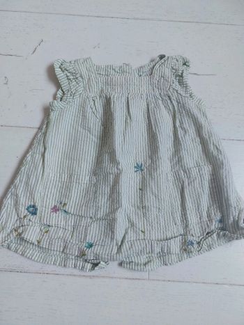 Blouse rayée vert Petit Bateau Taille 6 mois