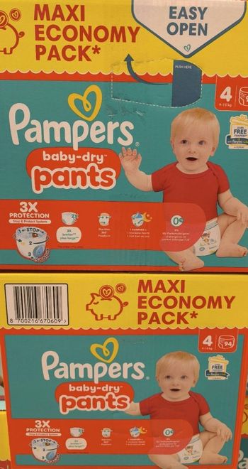 Pampers Baby dry pants T4 - 2*94 couches culottes