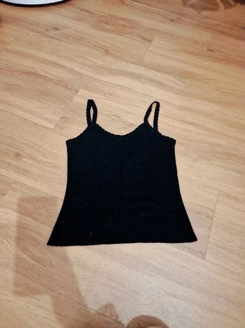 Débardeur côtelé matière pull