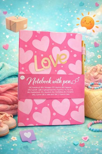 ✨ Carnet “LOVE” rose avec stylo assorti – NEUF ✨