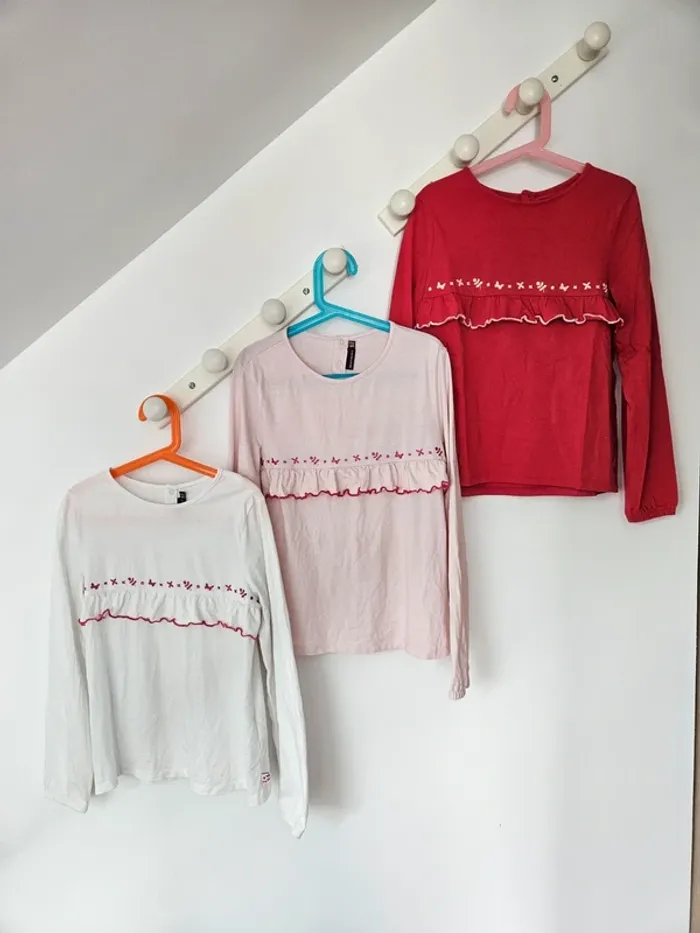 Lot de 3 T-shirts fille 10 ans