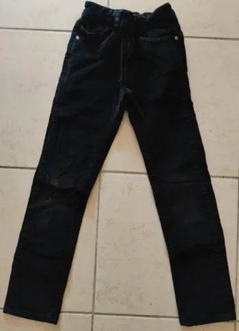 Pantalon noir côtelé velours noir taille 7 ans Orchestra