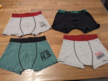 Lot de 4 boxers garçon 10-12 ans Tissaia