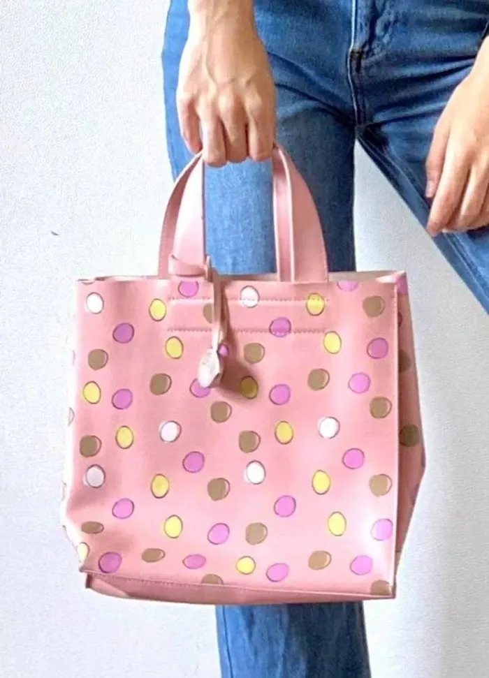 Sac Furla Rose à Pois - Bon état - photo numéro 9