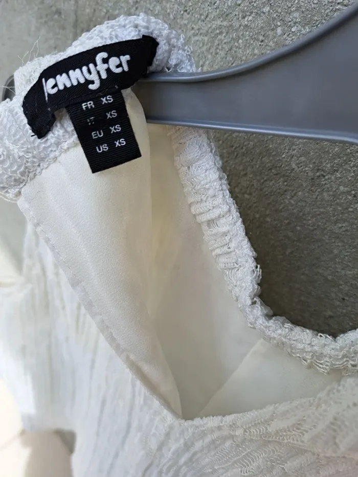 Débardeur blanc en dentelle - photo numéro 4