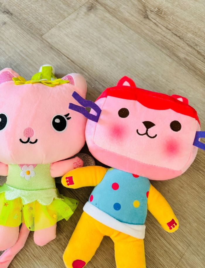 Lot peluche gabby chat doudou panda chat boîte fée Marinette - photo numéro 3