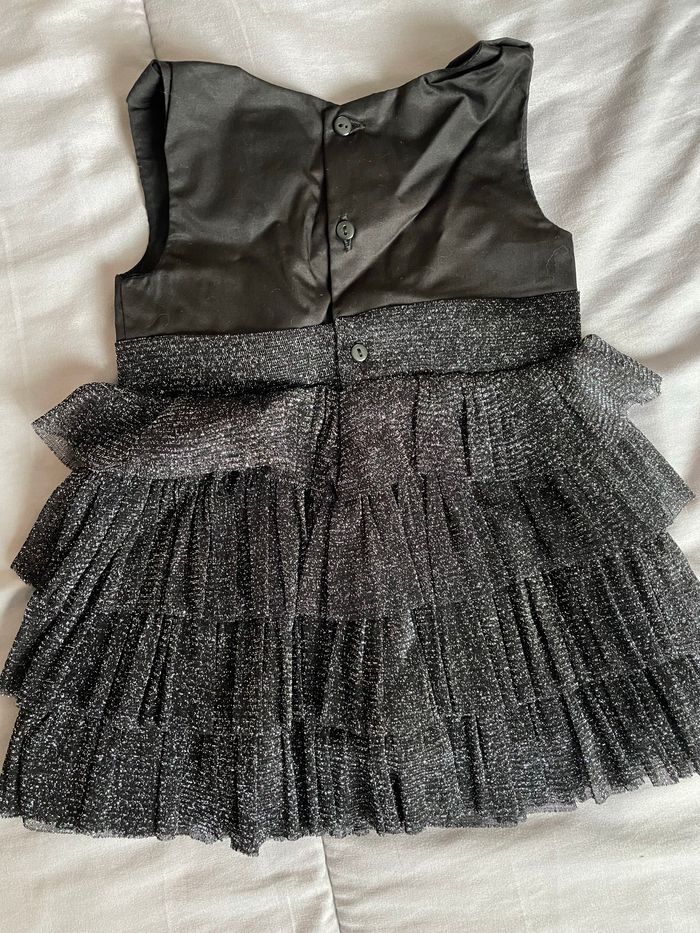 Jolie Robe pour bébé noir avec paillettes - photo numéro 3