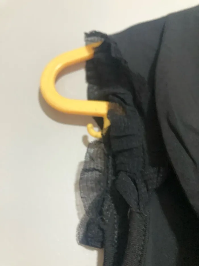 Petite robe noire Taille 1, Col Claudine Froncé, Zip Visible, Poches, Effet Bouffant - photo numéro 9