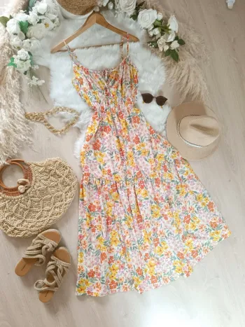 Jolie robe longue d'été taille M