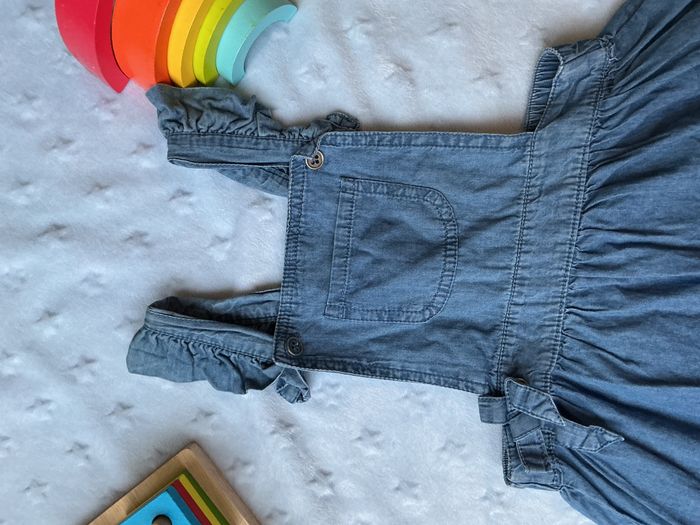 robe salopette en jean bleu léger 36 mois mots d'enfants - photo numéro 7
