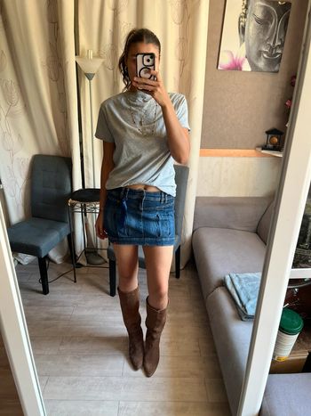 Mini jupe mini skirt jean denim country western