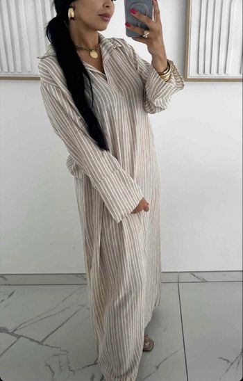 Robe longue effet lin