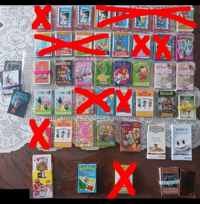 Différents jeux de cartes, plusieurs jeux de 7 familles