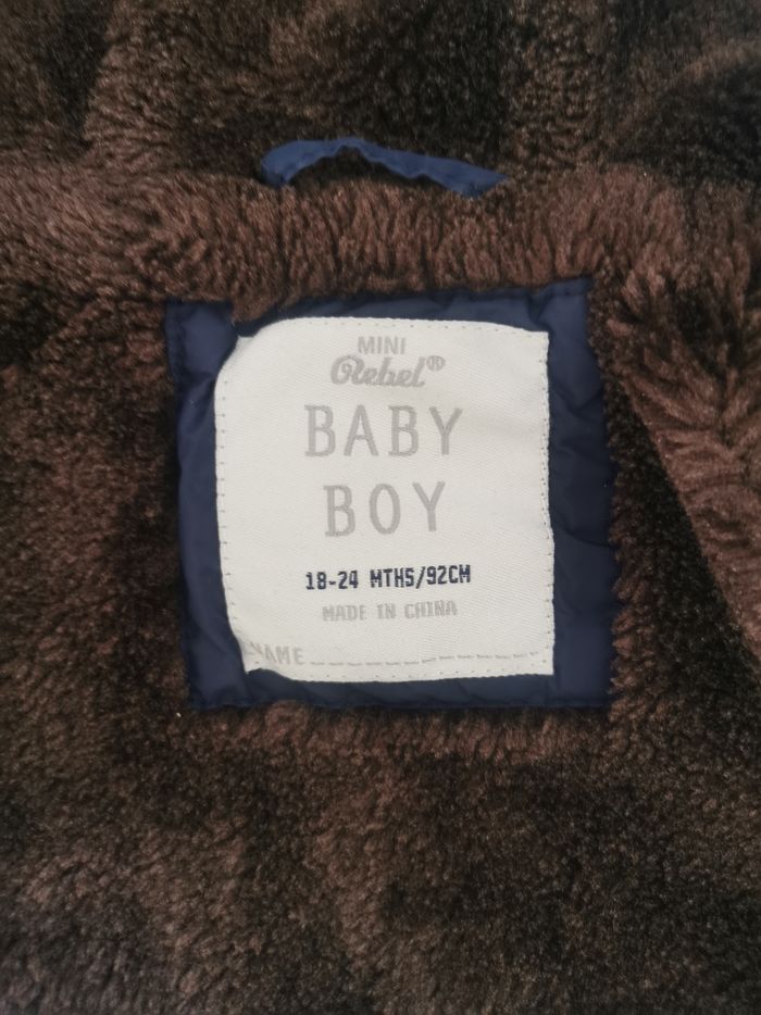 Manteau bébé garçon 18/24mois (92cm) mini rebel tbe - photo numéro 4