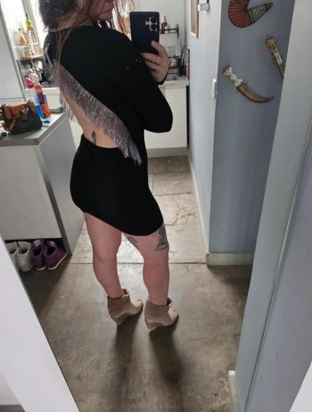 Robe Dos Nu Franges 