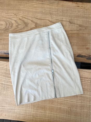 Mini Jupe beige moulante S 36 crème / beige marque la vila fermeture