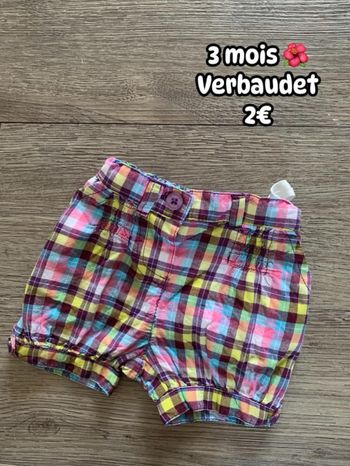 Short 🌺 3 mois 🌺 Vertbaudet
