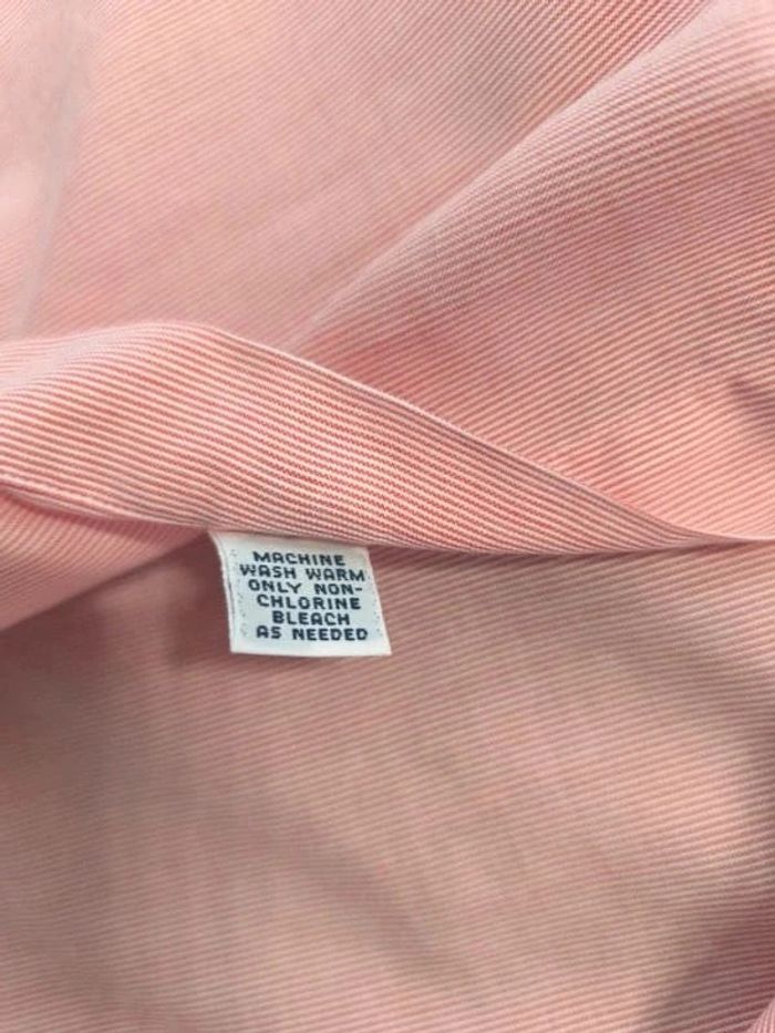 Chemise à rayures - Ralph Lauren - Yarmouth - Logo brodé bleu - Blanc, rose - Taille L - photo numéro 10