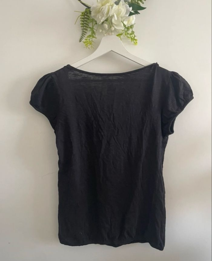 🌸T-shirt manches courtes noir uni taille M camaieu 🌸 - photo numéro 2