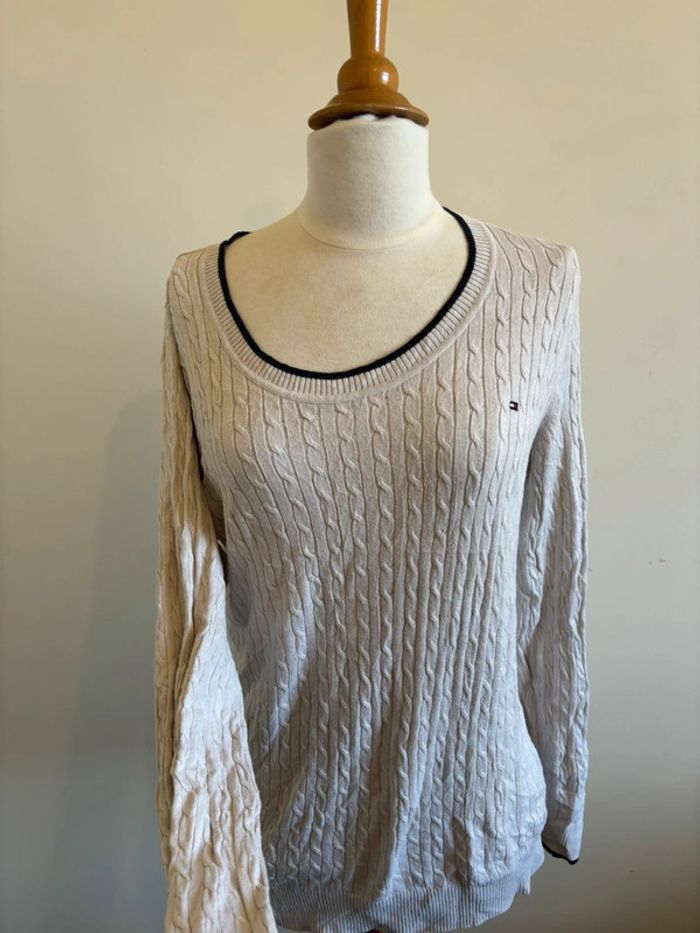 Pull fin col rond Tommy Hilfiger taille L - photo numéro 5