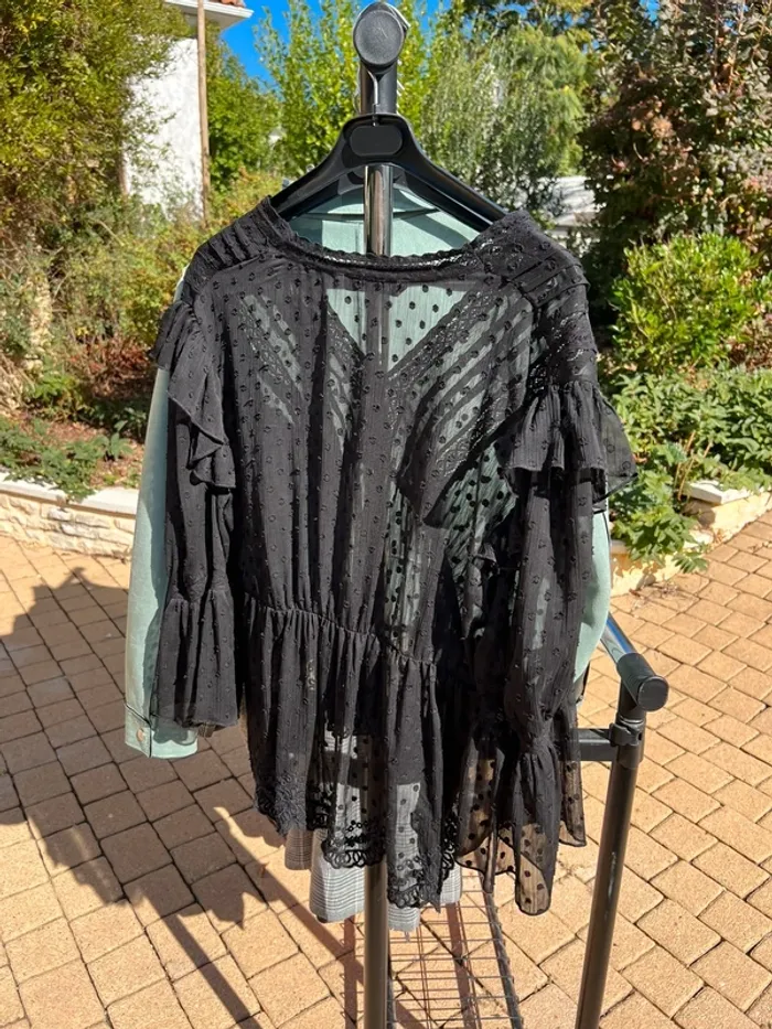 Blouse transparente noir Zara - photo numéro 3