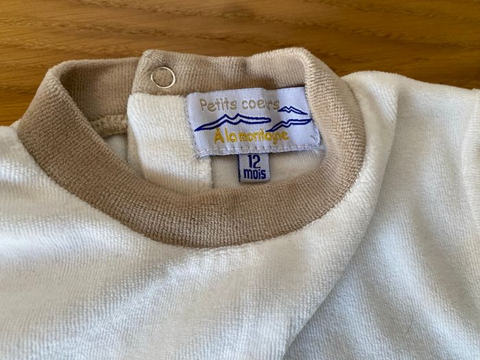 Les Petits Coeurs à la Montagne Pyjama Grenouillère blanc Taille 12 mois - photo numéro 4