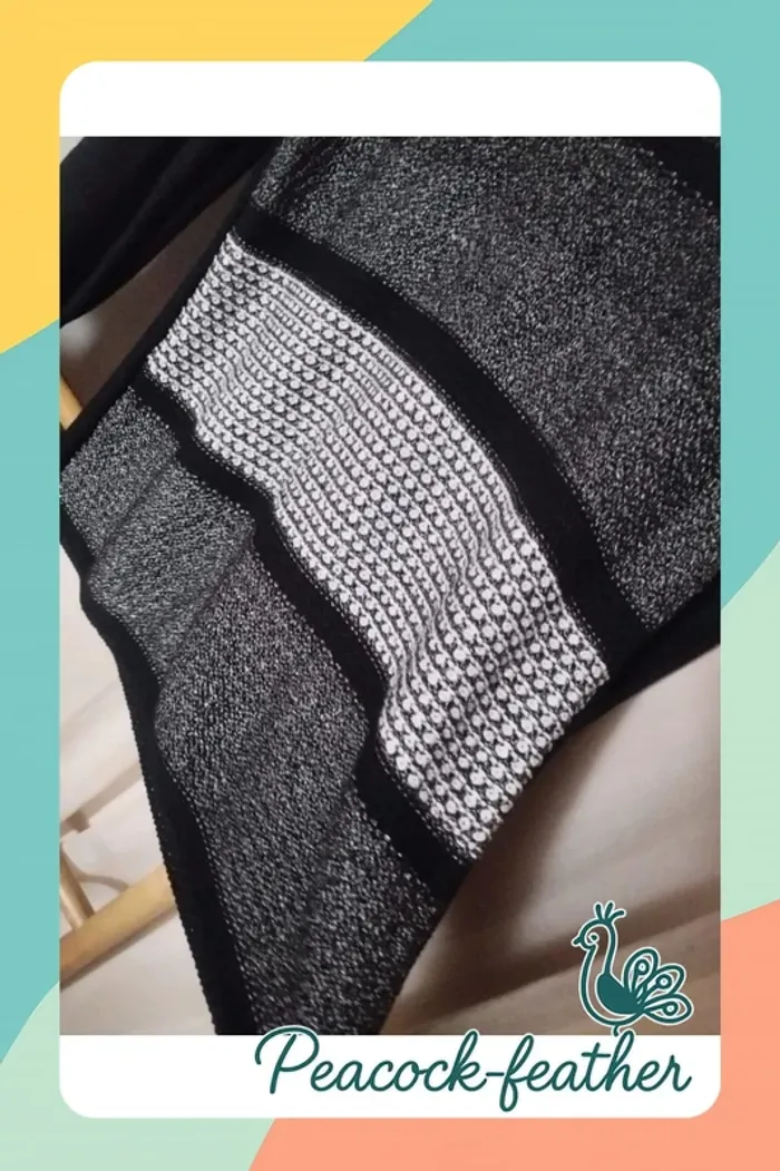 Pull noir gris T5 femme - photo numéro 6