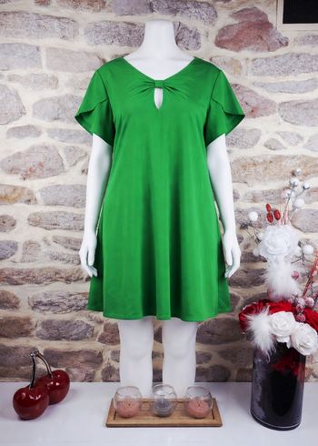 Robe nœud torsadé élégance vert éclatant Femme taille 54 marque Asos 🌺 