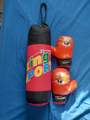 Boxe petit sac de frappe et gants