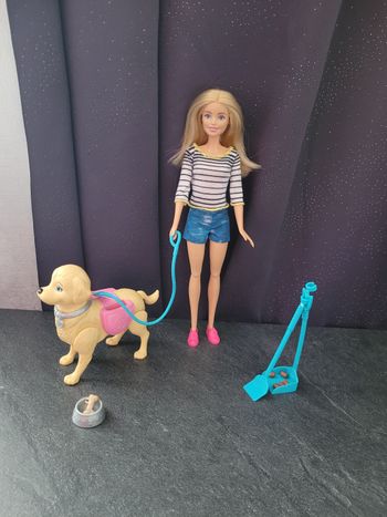 Lot Barbie + chien + accessoires