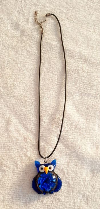 Collier hiboux verre de Murano