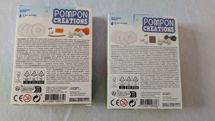 Lot de 2 kits de création pompons chat et lapin - photo numéro 2