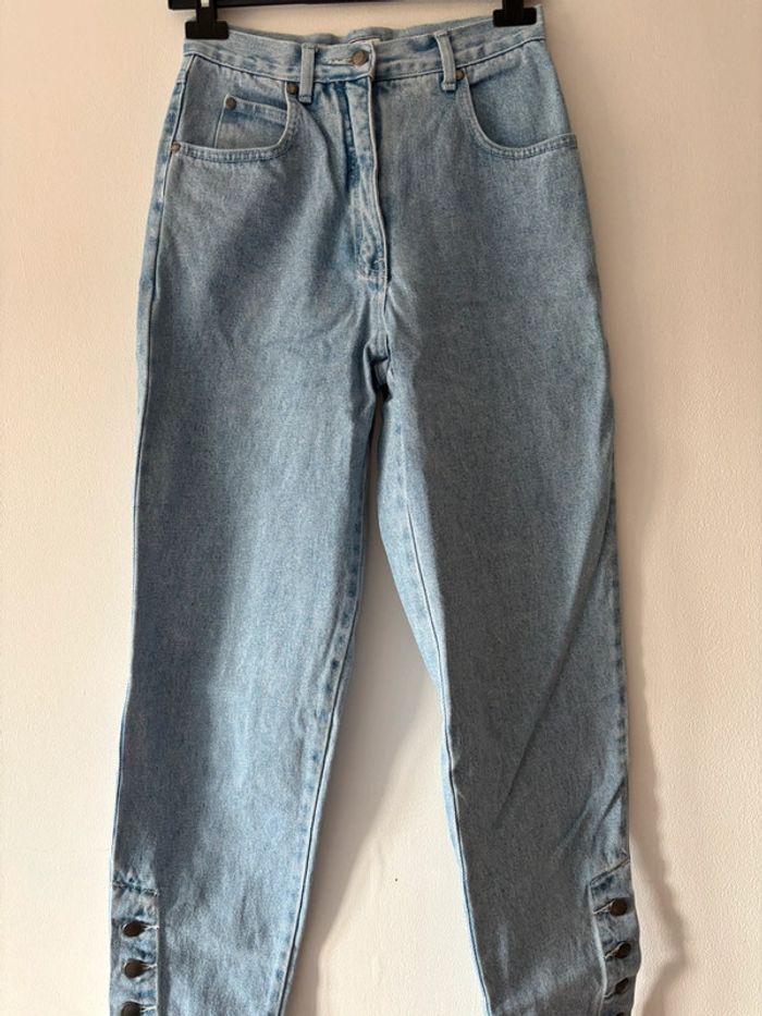 👖 Jolie jeans taille haute femme bleu Taille S 👖 - photo numéro 2