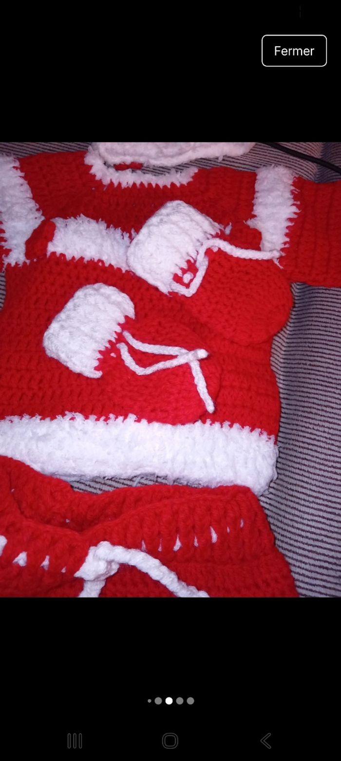 Ensemble neuf père Noël bergère de frabce 9/12 mois - photo numéro 3