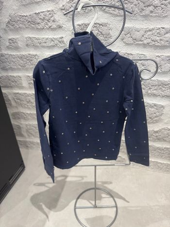 Tee shirt hiver fille col roulé okaidi 8 ans manches longues