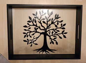 NEUF Plateau Verre arbre de vie