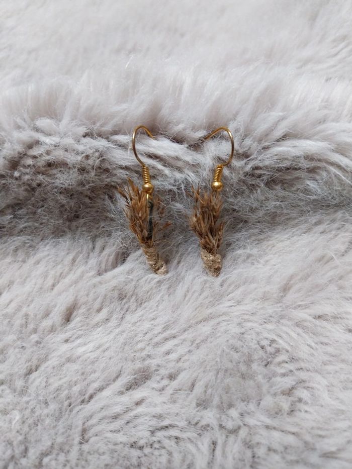 Boucles d'oreilles fleurs séchées - photo numéro 2