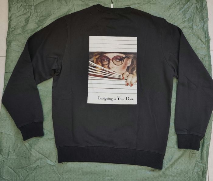 Pull Dior col rond taille S oversize noir femme homme - photo numéro 3