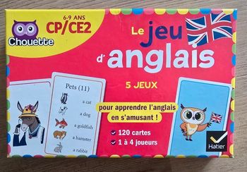 Le jeu d'anglais cp/ce2  chouette 5 jeux comme neuf
