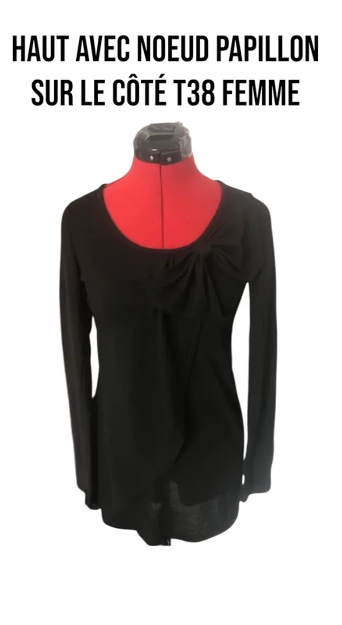 Haut avec noeud papillon sur le côté T38 femme 👚