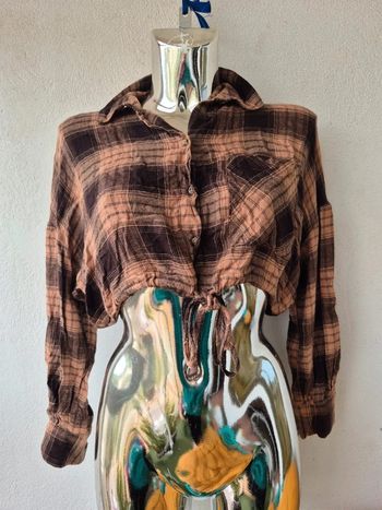 Chemise courte à carreau