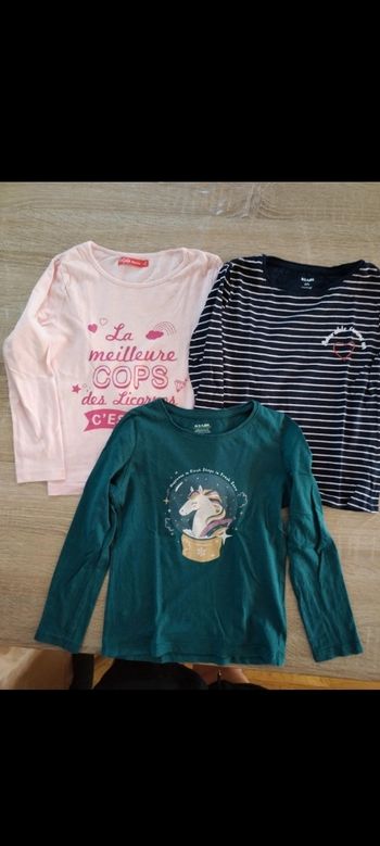 Lot 3 T-shirts manche longue