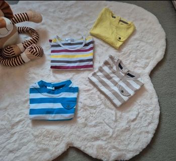 Lot de 4 T-shirts Kitchoun 9 mois 🩵