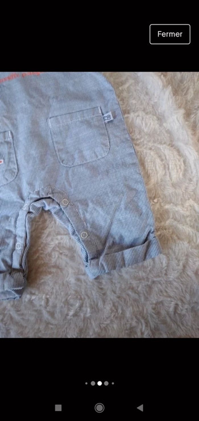 Salopette doublée Garçon 0/1 mois La famille potager Taupe La compagnie des petits 100% coton - photo numéro 7