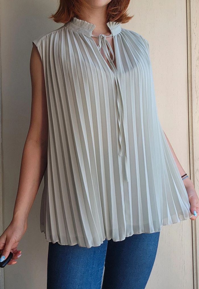 Haut blouse plissé loose H&M - photo numéro 2